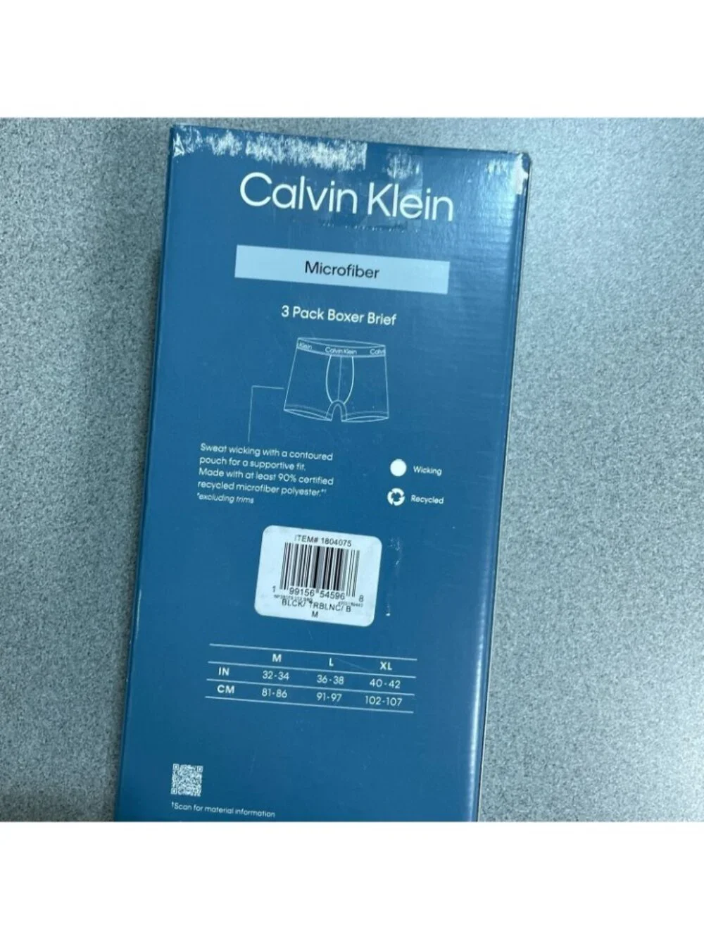 NWT Calvin Klein Men's M 3-Pack Boxer Briefs Microfiber 2 Black & Gray